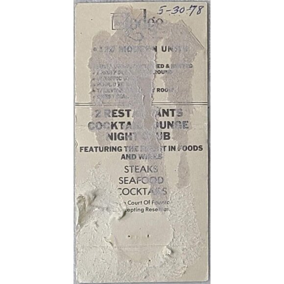 Vintage Matchbook Cover The Lodge North Wildwood New Jersey NJ 30 Strike - Picture 3 of 5